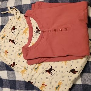 L.L. Bean womens winter dog pajamas 2X
